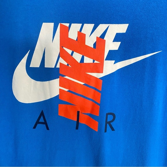 Nike Air Blue Tee with Graphic Nike Check Logo Size XL - Picture 2 of 4